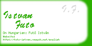 istvan futo business card