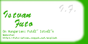 istvan futo business card